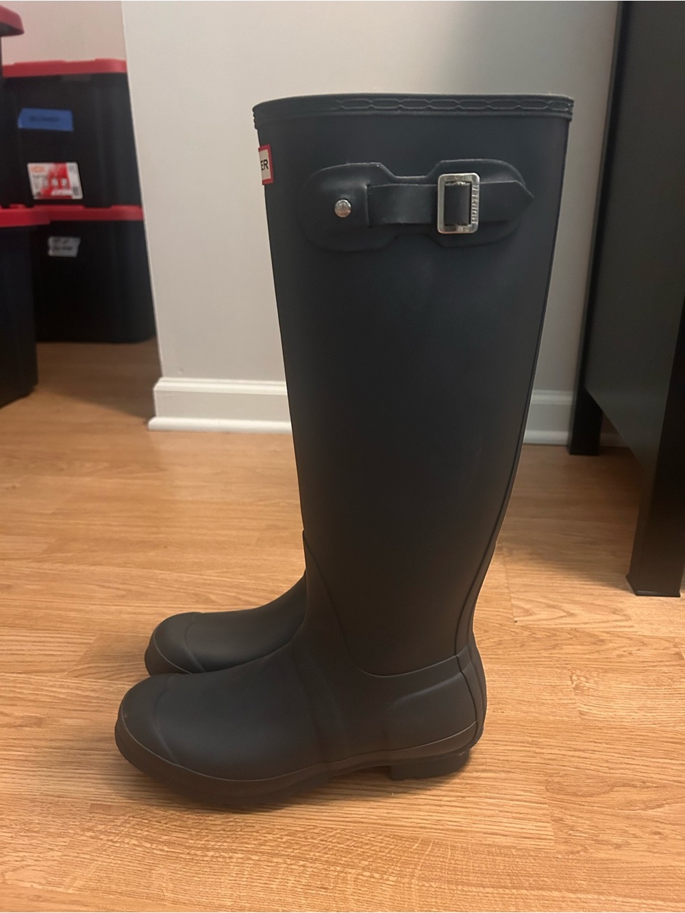 Hunter Black Tall Classic Waterproof Rain Boots - Picture 2 of 5